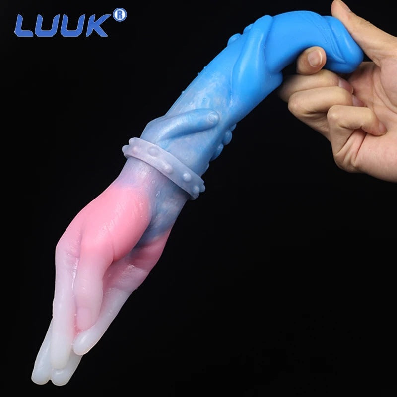 Double End Fist Dildo Butt Plug - Fantasy Colored Silicone Sex Toys for Women Lesbian