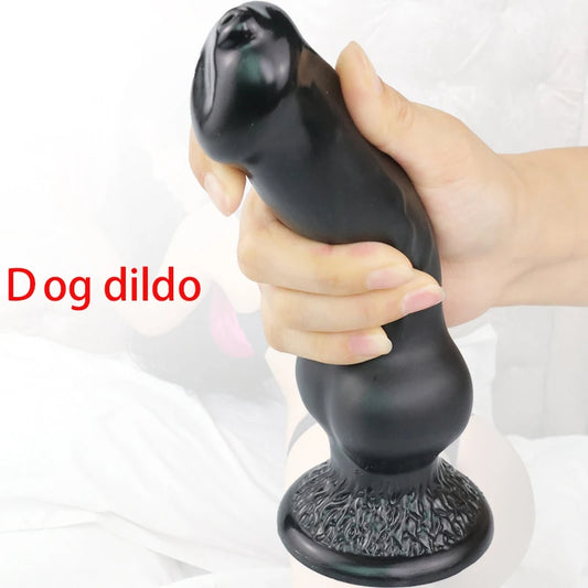 Monster Dog Gode Butt Plug - Ventouse Godes Animaux Réalistes Jouets Sexuels Féminins