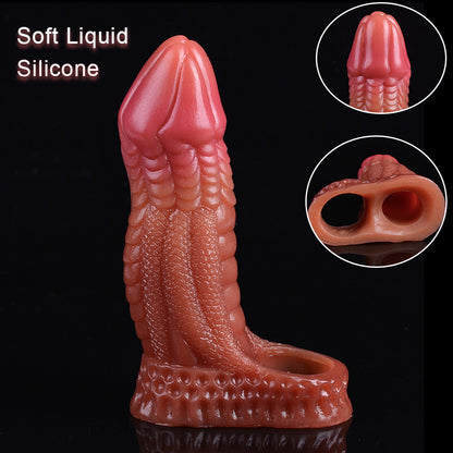 Fantasy Monsterdildo Cock Sleeve - Silicone Realistic Dildo Sex Toys for Men Couple Play