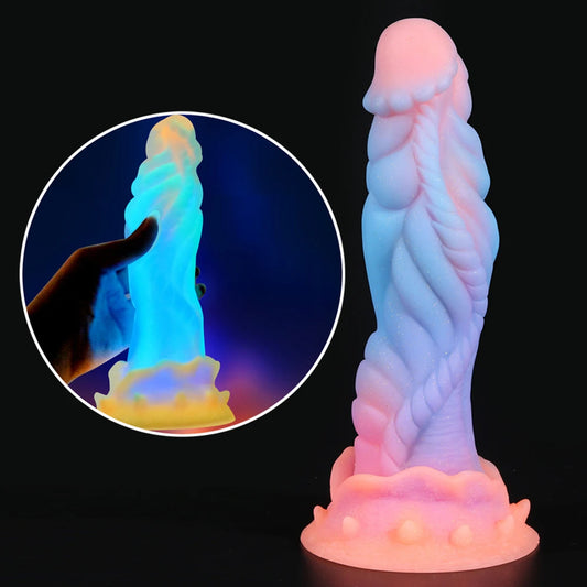 Plug anal gode dragon lumineux - énormes godes monstres jouet sexuel anal lumineux coloré