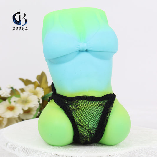 Masturbateur masculin de chatte de poche réaliste - jouet sexuel de massage de pénis de vagin de silicone souple pour les hommes