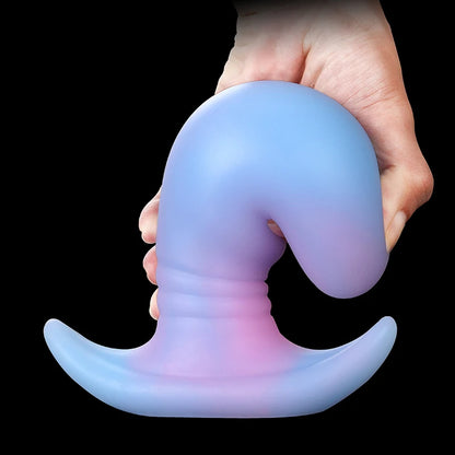 Luminous Silicone Butt Plug - Colorful Soft Anal Dildo Sex Toys for Women Men