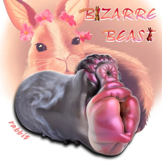 Masturbateur masculin de chatte de poche de vagin de lapin - tasse de masturbation masculine réaliste de pipe animale