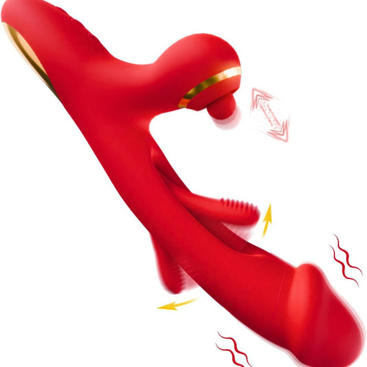 Gode ​​réaliste vibrateur de clitoris-G Spot vibrant chatouillement battement de clitoris stimulateur de tapotement jouets sexuels féminins