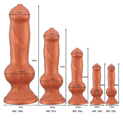 Big Dog Dildo Anal Plug - Realistic Animal Dildos Dilator Sex Toys for Women Men