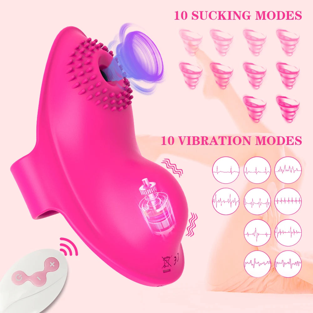 Fernbedienungs-Klitorissauger mit vibrierendem Höschen – Klitoris-G-Punkt-Vibrator für Frauen