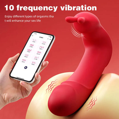 Rabbit Clit Vibrator - APP Controlled G Spot Vibrator Clit Stimulator Female Sex Toy