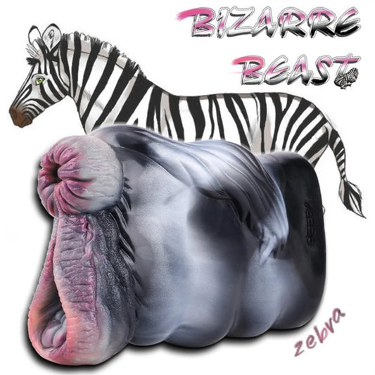Zebra Tier Vagina Pussy Männliche Masturbationstasse - Taschen-realistisches Silikon Penis Sexspielzeug