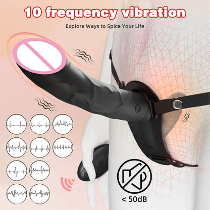 Strap On Double End Didlo - Remote Control Vibrating Pleasure for Lesbian Couples