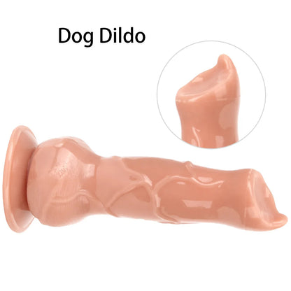 Realistischer Hundedildo – Silikon-Tierdildo, Buttplug, Sexspielzeug für Männer und Frauen