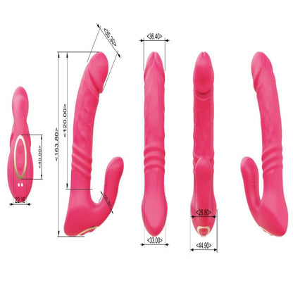 APP-gesteuerter Analdildo mit stoßendem Klitorisstimulator – tragbarer G-Punkt-Vibrator mit Fernbedienung