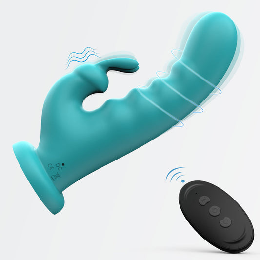 Kaninchen-Klitorisvibrator, G-Punkt-Vibrations-Buttplug – ferngesteuertes Prostata-Massagegerät mit doppelter Klitorisklemme