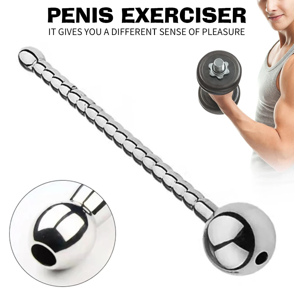 Metal Dildo Penis Plug - Stainless Steel Horse-Eye Stick Penis Milking Male Sex Toys