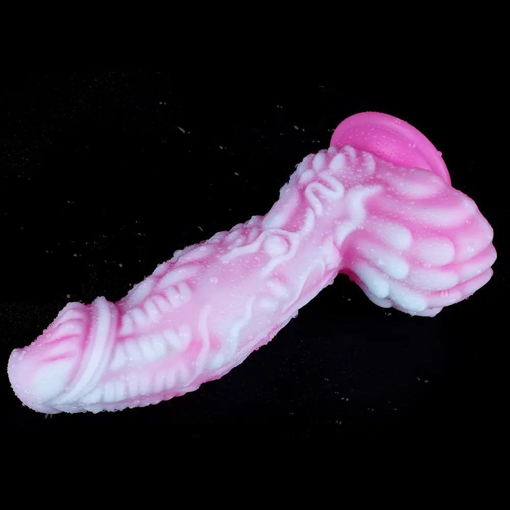 Bunte rosa Dildo Buttplug - Saugnapf Monsterdildos Paar Sexspielzeuge