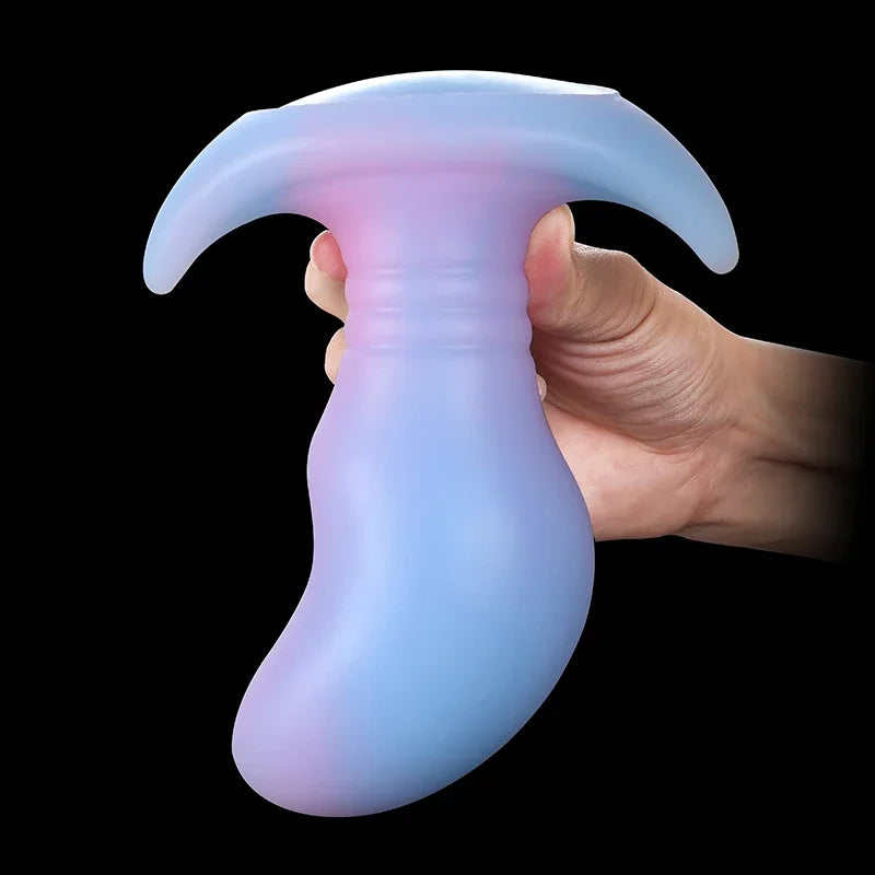 Luminous Silicone Butt Plug - Colorful Soft Anal Dildo Sex Toys for Women Men