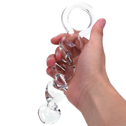 Godemichet anal en verre - Jouets sexuels anaux en cristal Pyrex pour point G pour femmes et hommes