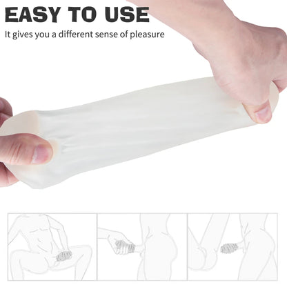 Pocket Pussy Male Masturbation Cup - Jelly Silicone Realistic Vagina Male Sex Toys