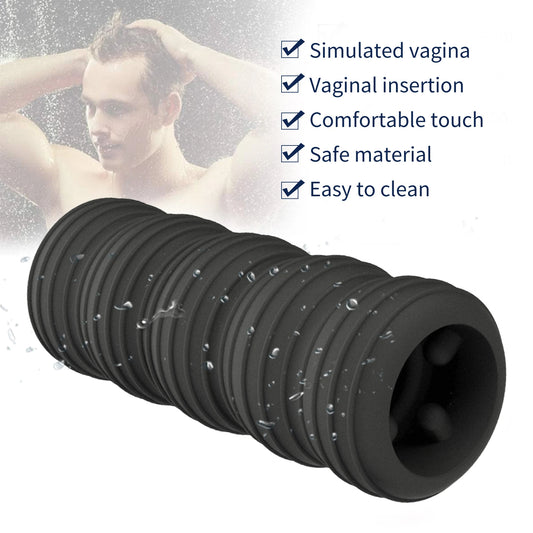 Masturbateur masculin de chatte de poche en silicone - Masseur de pénis vaginal réaliste extensible