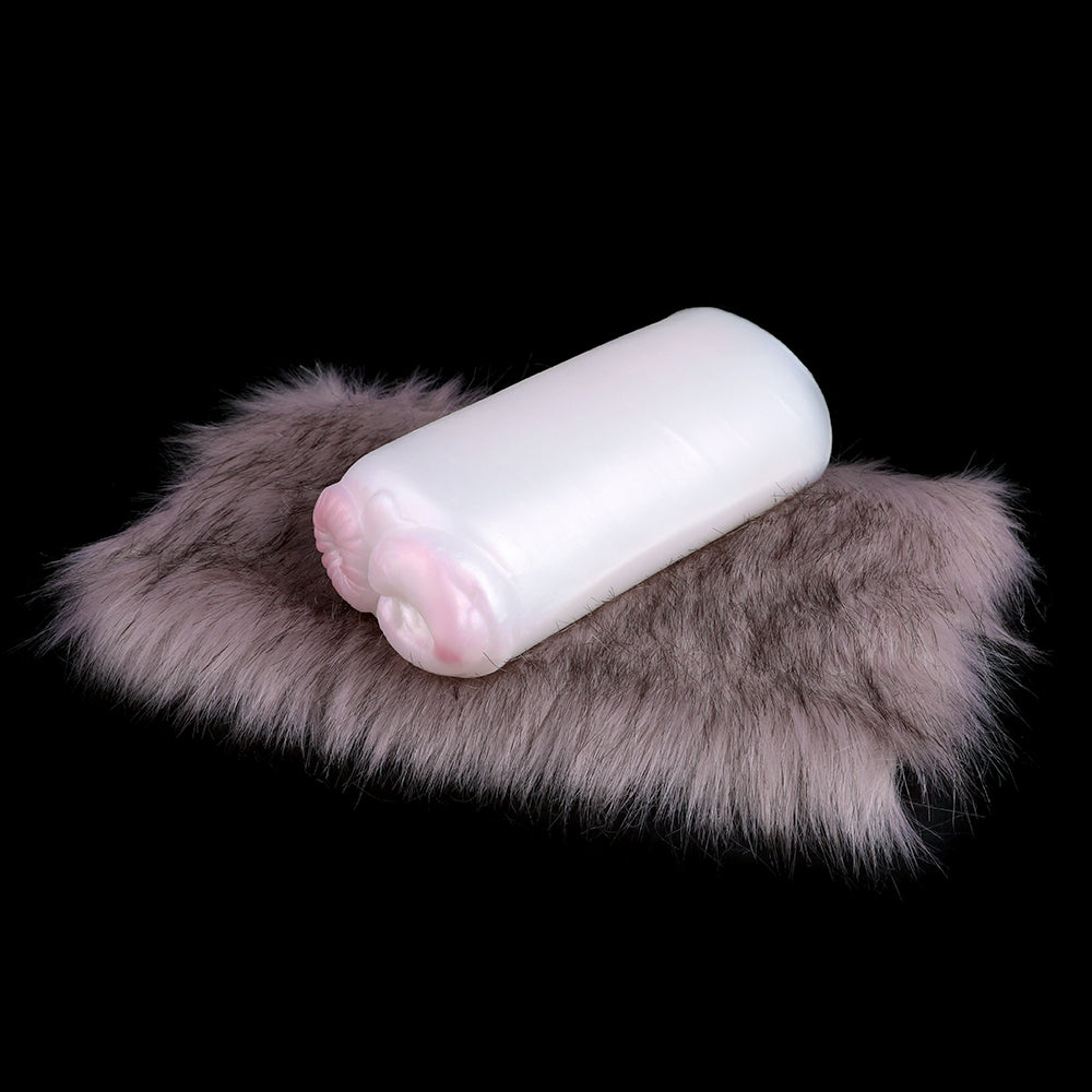 Tasse de masturbation de chatte de poche de lapin à fourrure - Jouet sexuel de massage de pénis de vagin animal pour hommes