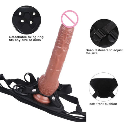 Trägerloser, realistischer Strap-on-Dildo – 12 Zoll lange Dildos, Analplug, weibliches Sexspielzeug für Lesben