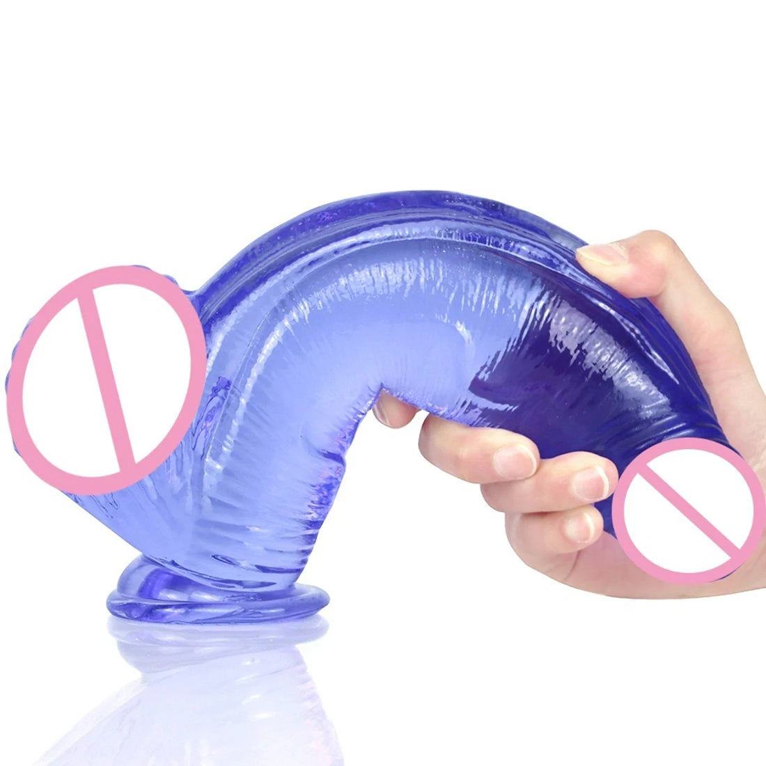Plug anal gros gode - Dilatateur anal en silicone souple gelée Lait de massage de la prostate point G