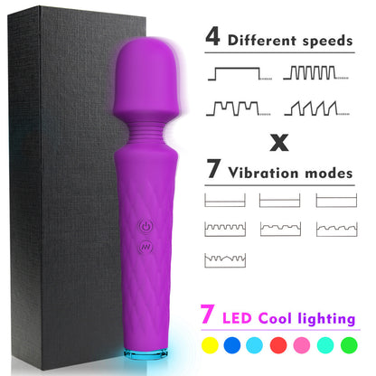 AV Wand Clit Nipple Vibrator - Handheld Powerful Vibrating Dildo Sex Toys for Women Men