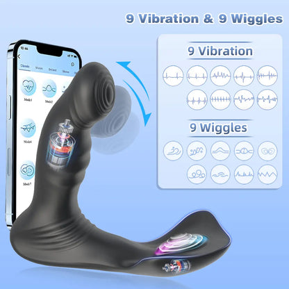 Dual End Prostate Massager - App Remoter Control Swing Vibraing Male Anal Toys