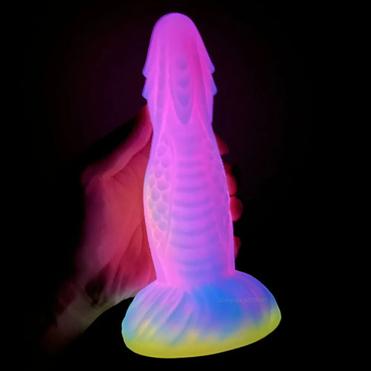Plug anal gode dragon lumineux - Godes monstre réalistes masseur de prostate vaginale