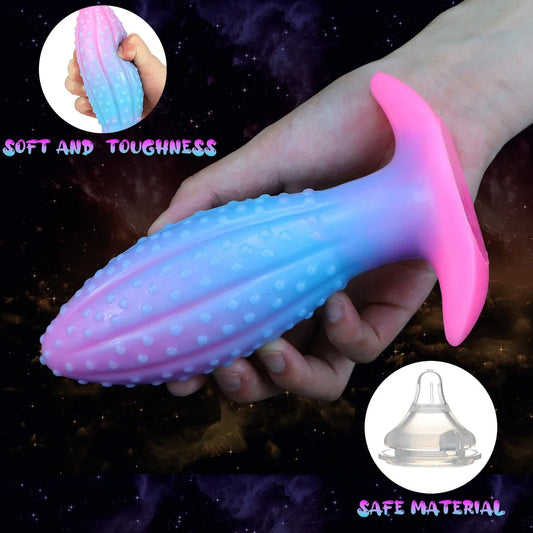 Godemichet anal lumineux en silicone - Noeuds Anal Godes Sex Toys pour femmes hommes