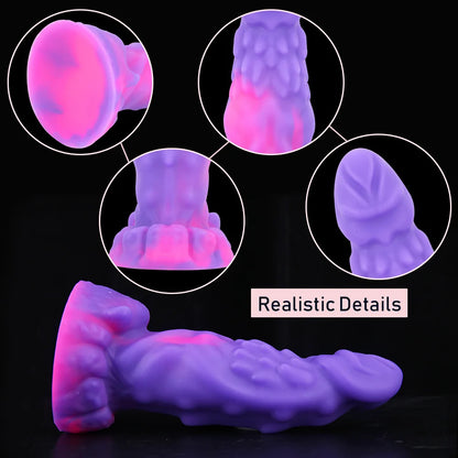 Gode ​​monstre dragon exotique - Ventouse en silicone Plug anal G Spot Prostate Toy