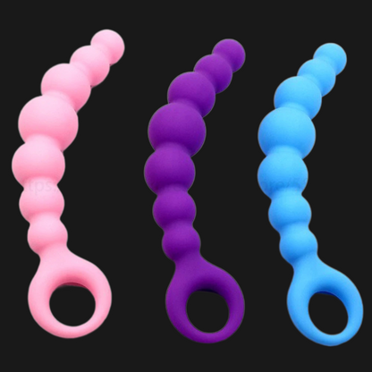 7 inch Anal Dildo Butt Plug - 7 Anal Beads Silicone Prostate Toys for Men Women