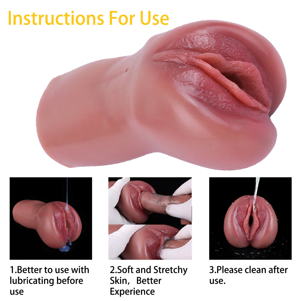 Realistic Vaginal Pussy Male Masturbator - Premium Silicone Penis Masturbation Sex Toy for Men