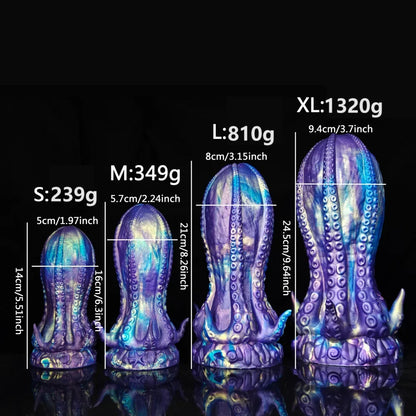 Fantasy Monster Gode Butt Plug - Godes anaux en silicone étoilé exotique Masseur de prostate vaginale