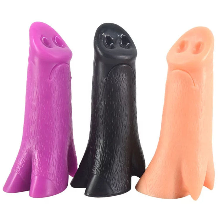 Pig Monsterdildo Large Butt Plug - Black Dildo Animal Silcone Fantasy Sex Toy for Men Women