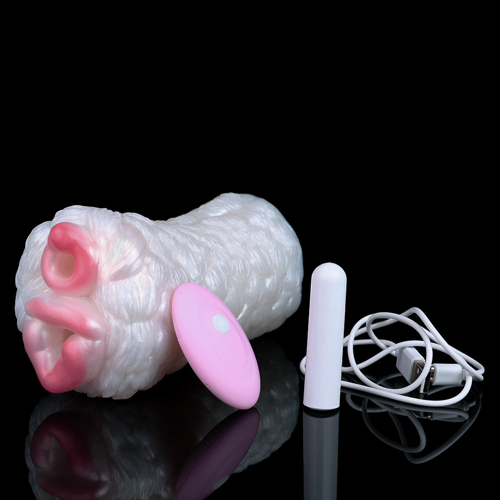 Vibrating Beast Pussy Male Masturbator - Remoter Bullet Penis Masturbation Sex Toy for Men