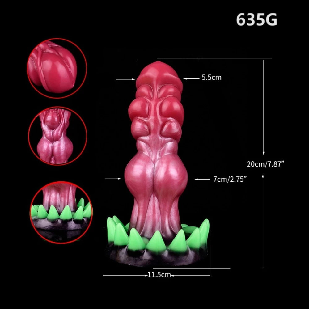 Monsterdildo-Buttplug – Exotischer Alien-Dildo aus Silikon, vaginaler und analer Stimulator