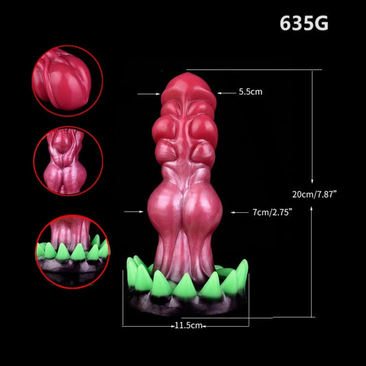 Monsterdildo-Buttplug – Exotischer Alien-Dildo aus Silikon, vaginaler und analer Stimulator