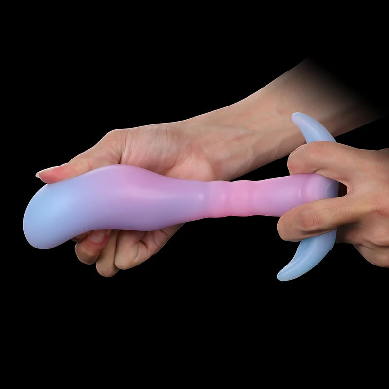 Luminous Silicone Butt Plug - Colorful Soft Anal Dildo Sex Toys for Women Men