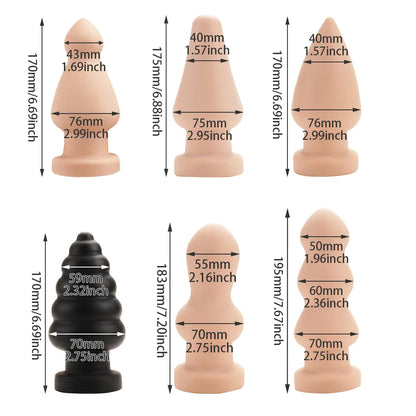 Großer Analdildo-Buttplug – Premium-Silikon-Analplug-Dilator-Sexspielzeug für Frauen