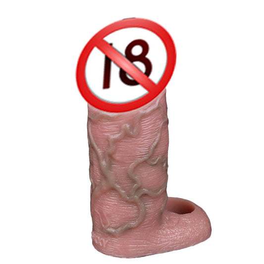 Énorme manchon de coq préservatif jouet sexuel pour hommes-anneau de pénis réaliste rehausseur de permance sexuelle
