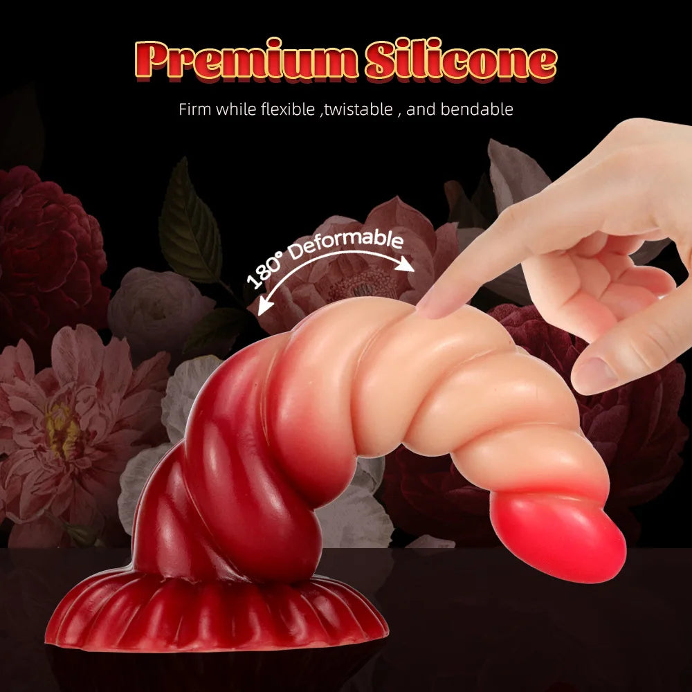 Fantasy Sprial Anal Gode Butt Plug - Réaliste Silicone Vagianl Prostate Femelle Sex Toys