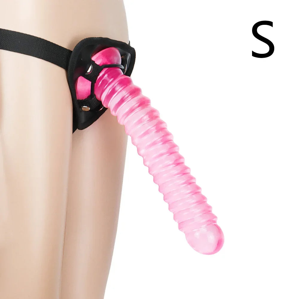 Sangle sur le plug anal gode rose - Gode anal en silicone Couple Sex Toys pour lesbiennes