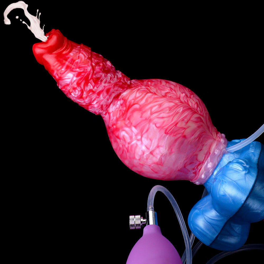 Aufblasbarer Monsterdildo-Buttplug – Realistisches, spritzendes Penis-Melk-Anal-Sexspielzeug für Frauen und Männer 