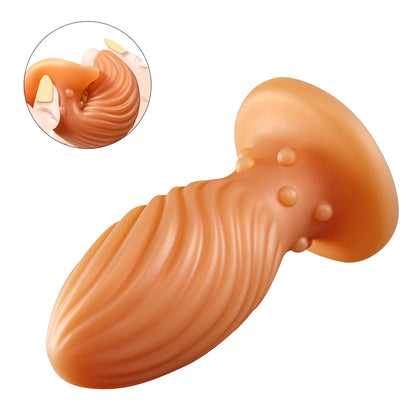 Knotted Silicone Anal Butt Plug - Sprial Anal Dilator Expansion Vagina Prostate Massager