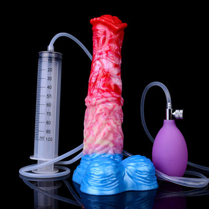 Inflatable Monsterdildo Ejaculating Dildo Butt Plug - Sillicone Knotted Prostate Massage Anal Sex Toys for Women