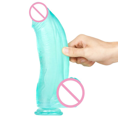 Big Dildo Anal Plug - Jelly Soft Silicone Anal Dilator G Spot Prostate Massage Milk
