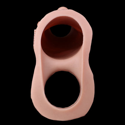 Spiked Lifelike Penis Sleeve Extender - Flesh Realistic Dildo Cocksleeve Sex Toys for Men