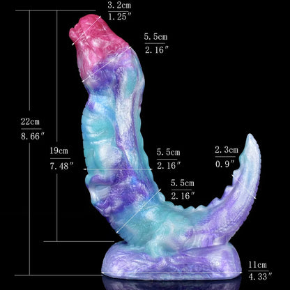Trägerloser Dinosaurier-Monsterdildo-Buttplug - Exotisches realistisches Analdildo-Silikon-Sexspielzeug für Frauen