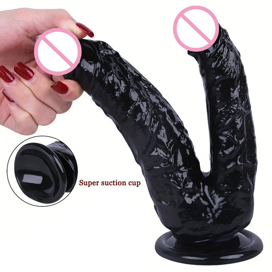 Plug anal gode noir double extrémité - Godes anaux réalistes Couple Sex Toys pour femmes