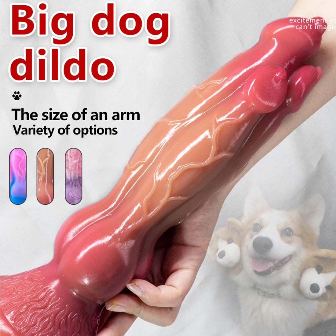 Realistischer Hundedildo – Monster-Tierdildos mit drei Köpfen, Sexspielzeug – Domlust Exotic